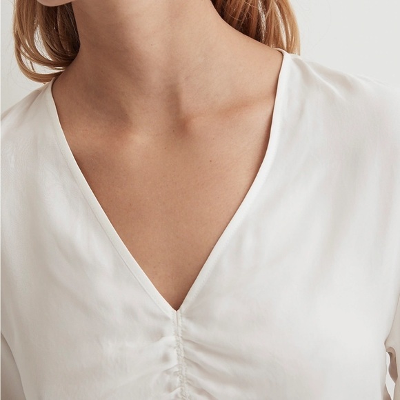 Madewell Brushed Ruched-Front Top lighthouse - Picture 5 of 6